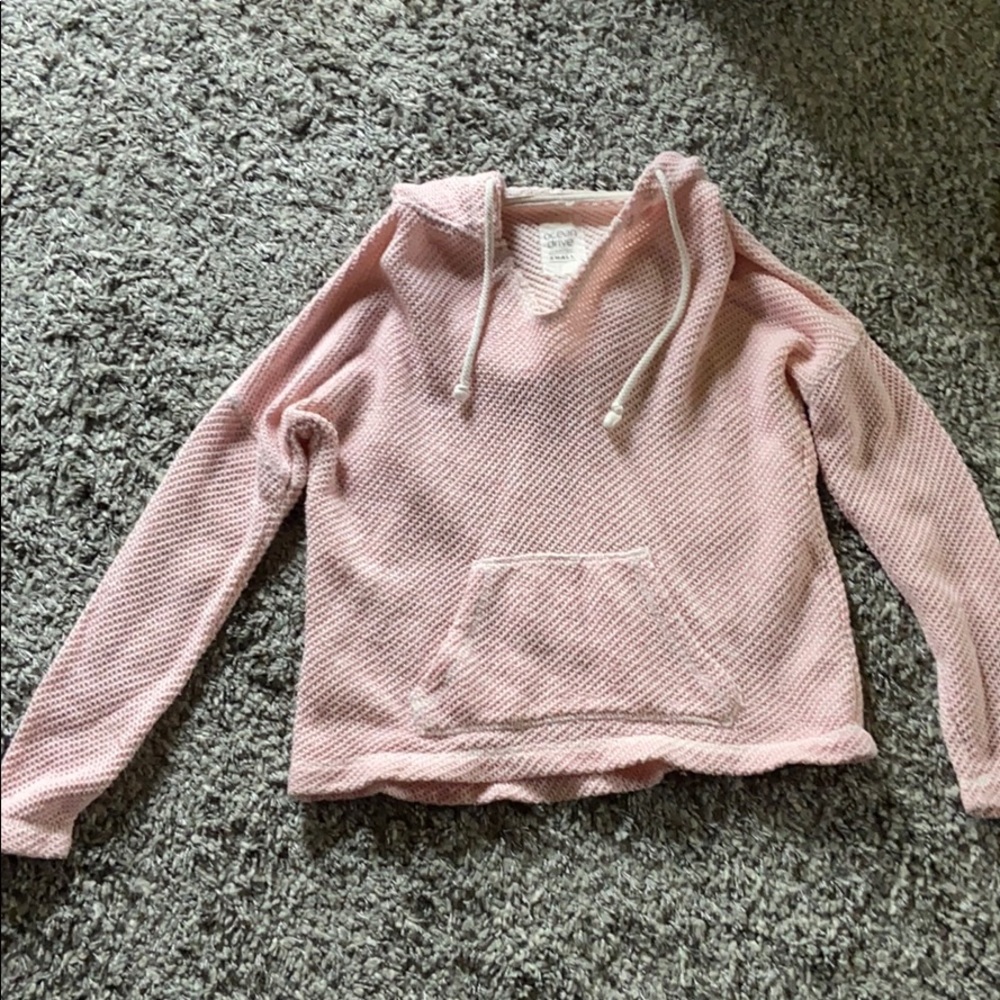 beachy light pink sweatshirt